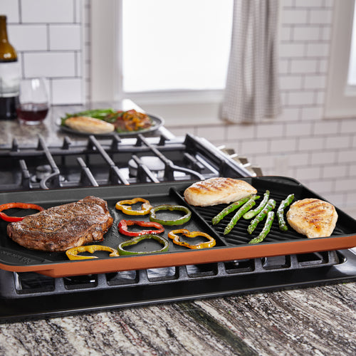 Plancha/parrilla lado a lado