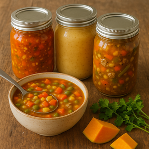 SOUPS (Vegetable, dried bean or pea, meat, poultry, or seafood)