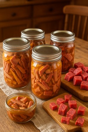 STRIPS, CUBES OR CHUNKS OF MEAT  (Bear, Beef, Lamb, Pork, Sausage, Veal, Venison)