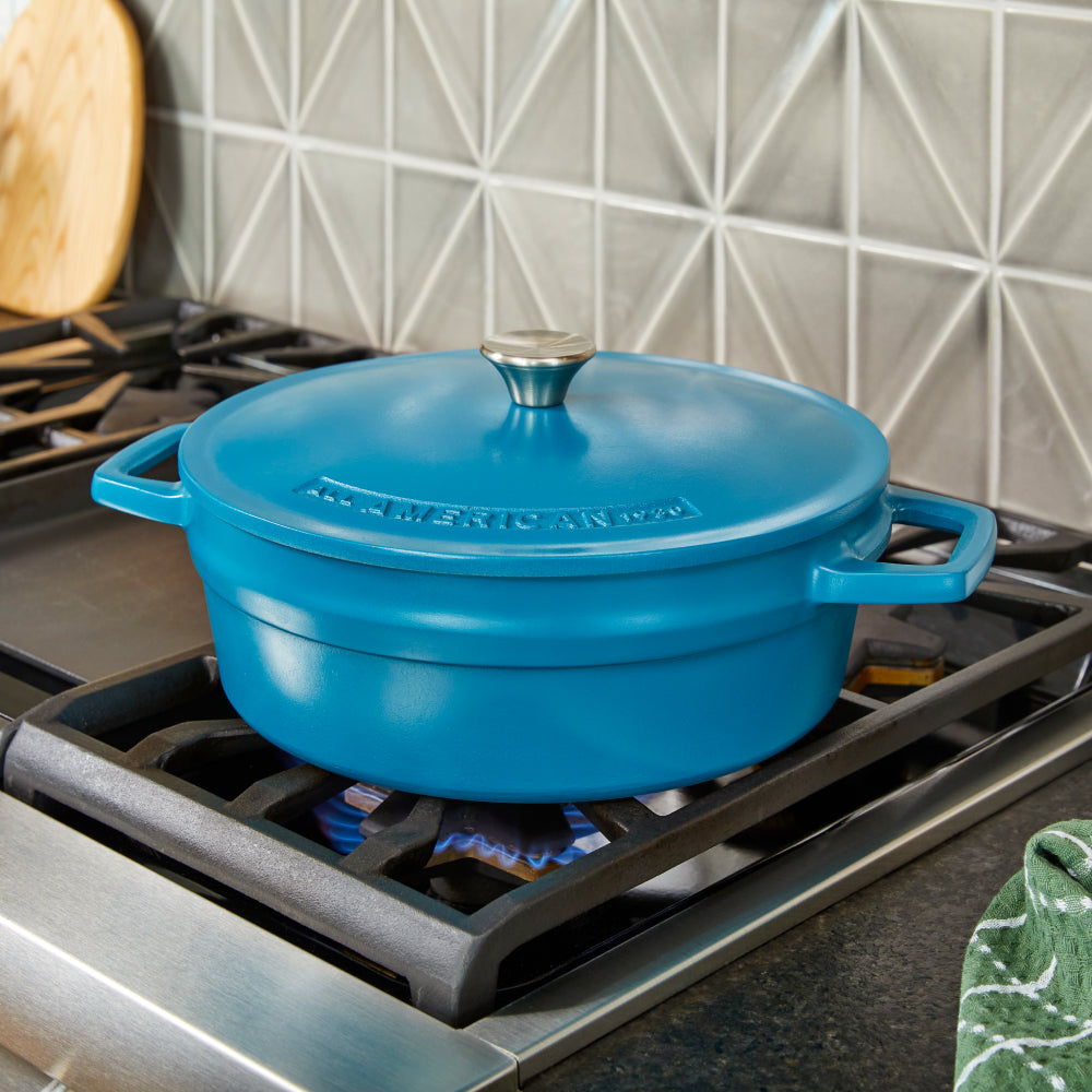 【J29302】Fab Groove / Atlantic Blue Factory Outlet) Dutch Oven – All American 1930